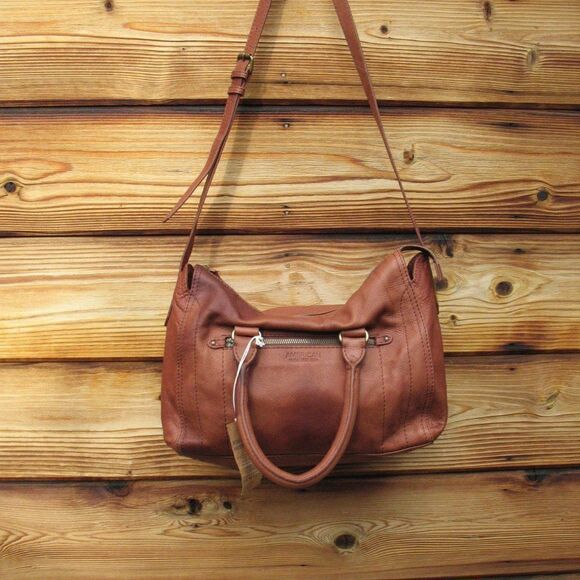 NWT American Leather Company Soft Leather Satchel Tote Shoulder Bag - Picture 3 of 13